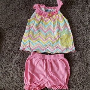 Pineapple Chevron Summer Outfit Size 6-9M